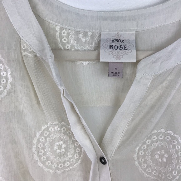 KNOX ROSE SHEER OVER SHIRT LAYERING PIECE - Picture 4 of 5